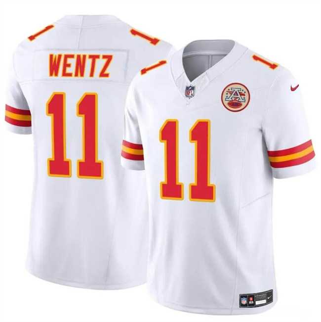 Men & Women & Youth Kansas City Chiefs #11 Carson Wentz White 2023 F.U.S.E Vapor Untouchable Limited Stitched Jersey,We sell and wholesale Men & Women & Youth Kansas City Chiefs #11 Carson Wentz White 2023 F.U.S.E Vapor Untouchable Limited Stitched Jersey on line form chian!